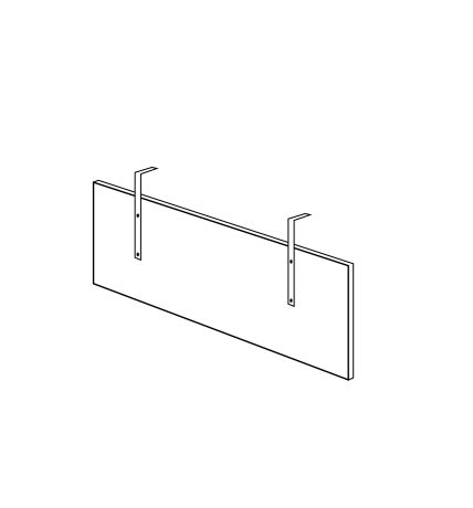 Защитная панель для стола длиной 200 см светлый дуб