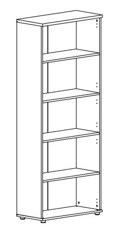 Стеллаж высокий дуб шамони