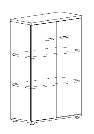 Шкаф средний закрытый мокко премиум