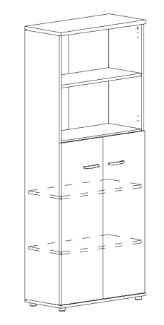 Шкаф для документов полузакрытый дуб шамони