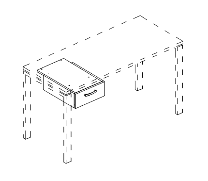 Тумба подвесная 1-ящичная (для стола 70) мокко премиум
