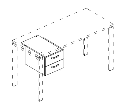 Тумба подвесная 2-ящичная (для стола 80) мокко премиум