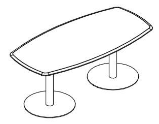 Стол для переговоров овальный на опорах-колоннах мокко премиум
