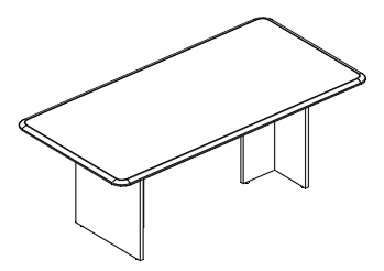 Стол для переговоров прямоугольный на опорах ДСП  мокко премиум
