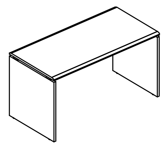 Стол письменный на каркасе ДСП (2 скоса) мокко премиум / мокко премиум